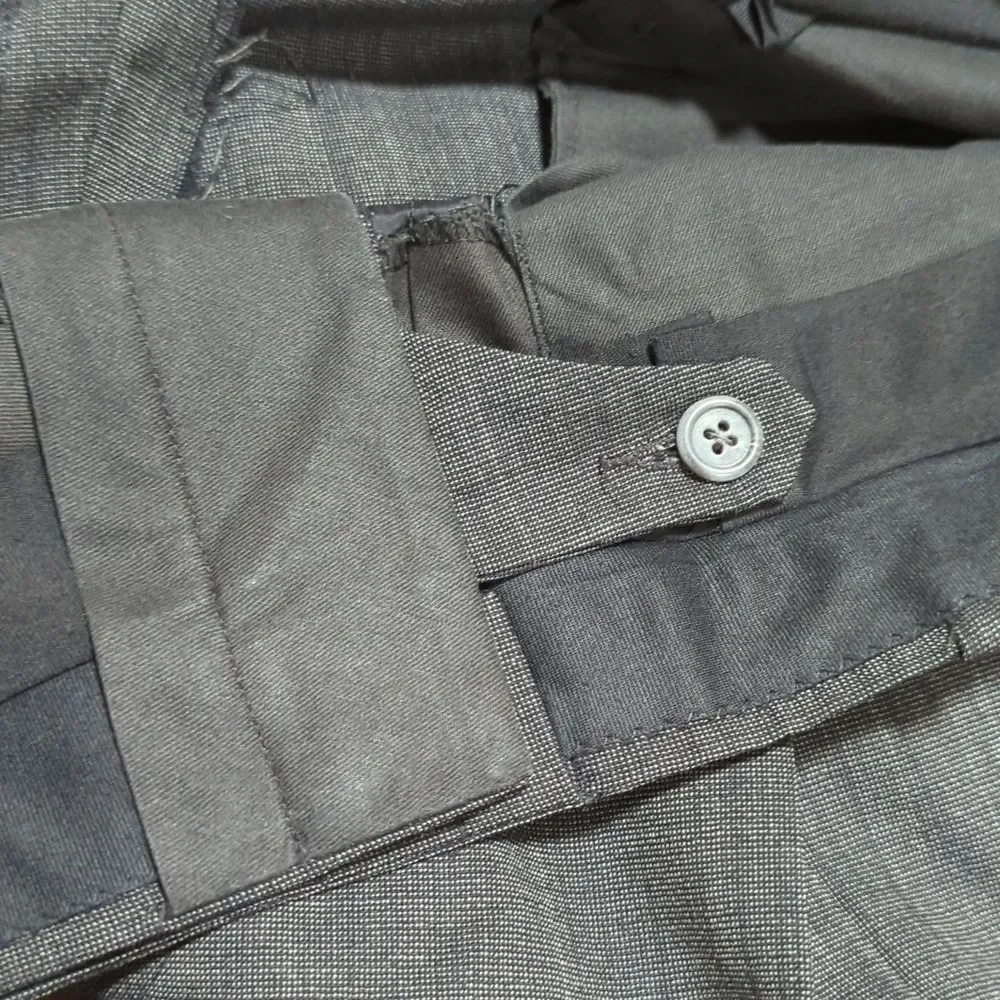 Goly LTD Custom Men's Dark Grey Tailored 100% Italian Wool Suit Single Vent 48R